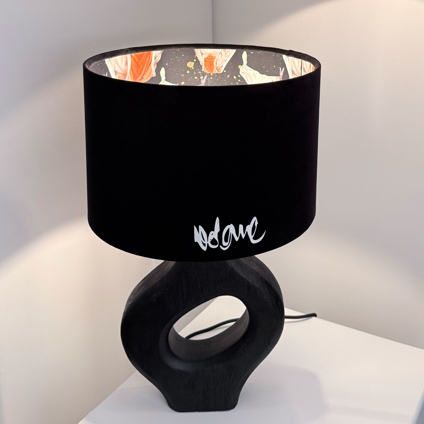 Lampenschirm Samt Schwarz – Volane Art Edition