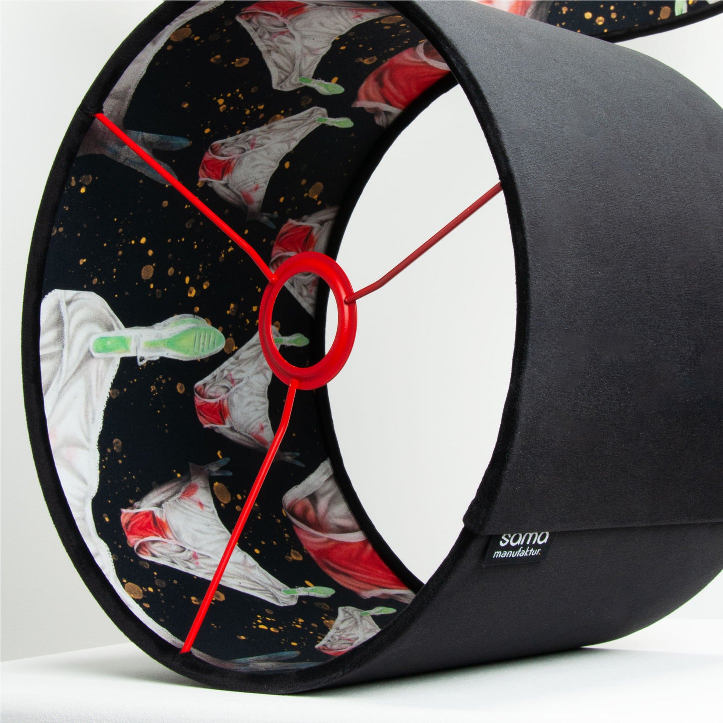 Lampenschirm Samt Schwarz – Volane Art Edition