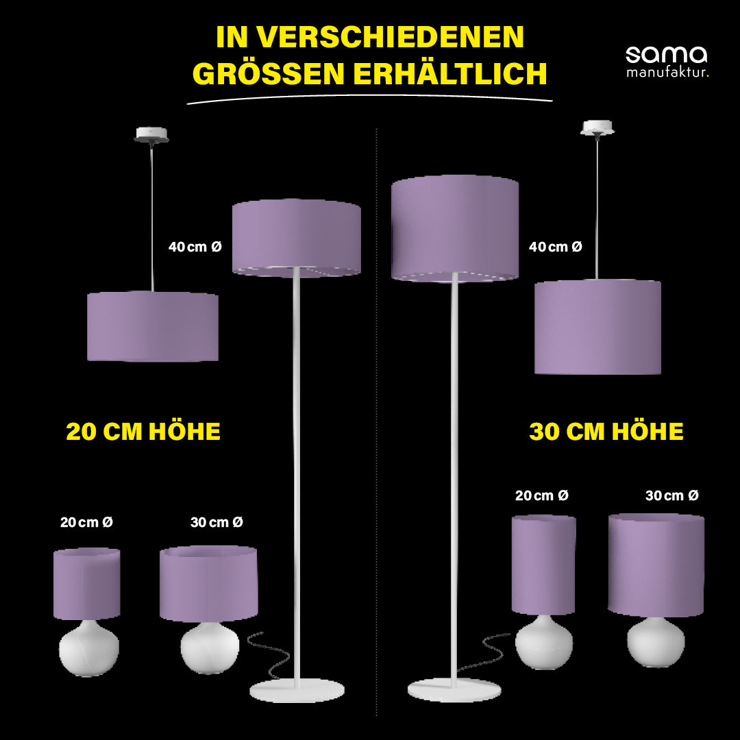 Handgefertigter Lampenschirm Samt Limettengelb – Affen & Blüten, Innen Mint