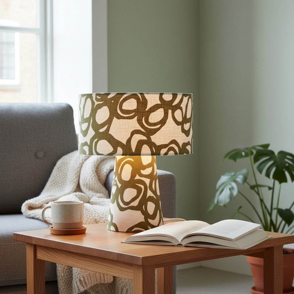Tischleuchte „Organic Olive“ – Ruhiges Design mit modernem Kunstcharakter