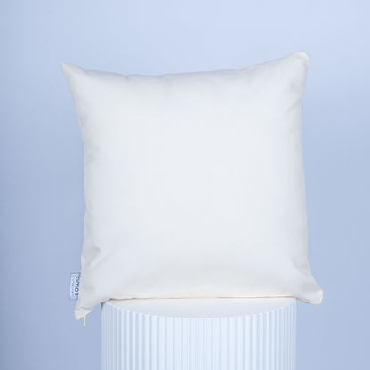 Outdoor Dekokissen 40 x 40 cm Ikat Beige, Rückseite cremeweiß