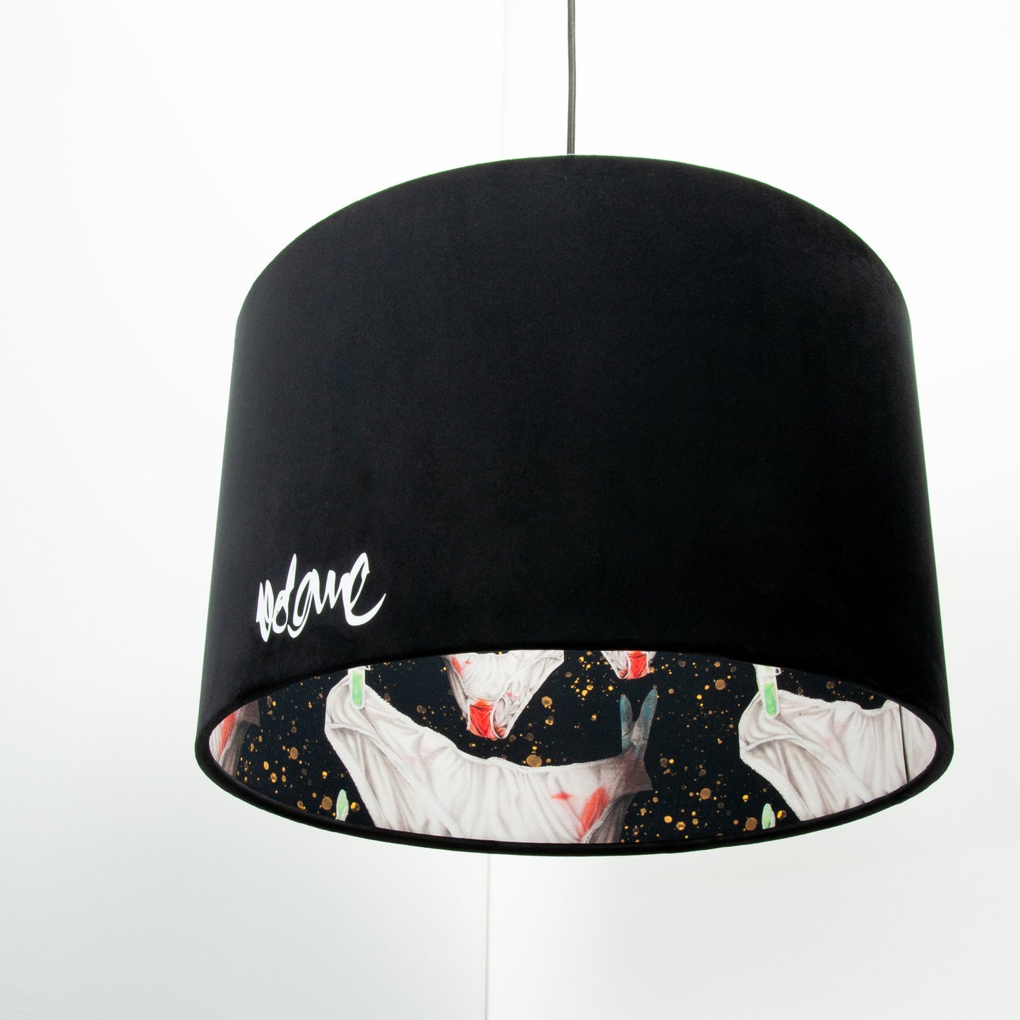 Lampenschirm Samt Schwarz – Volane Art Edition