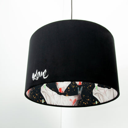Lampenschirm Samt Schwarz – Volane Art Edition