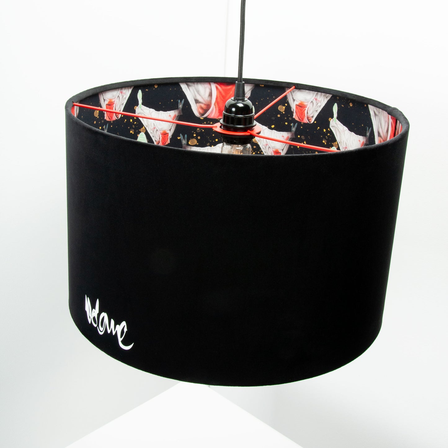 Lampenschirm Samt Schwarz – Volane Art Edition