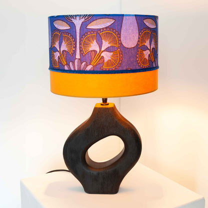 Lampenschirm Afrohemian – Afrikanisches Muster Blau Gelb