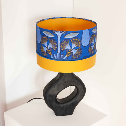 Lampenschirm Afrohemian – Afrikanisches Muster Blau Gelb