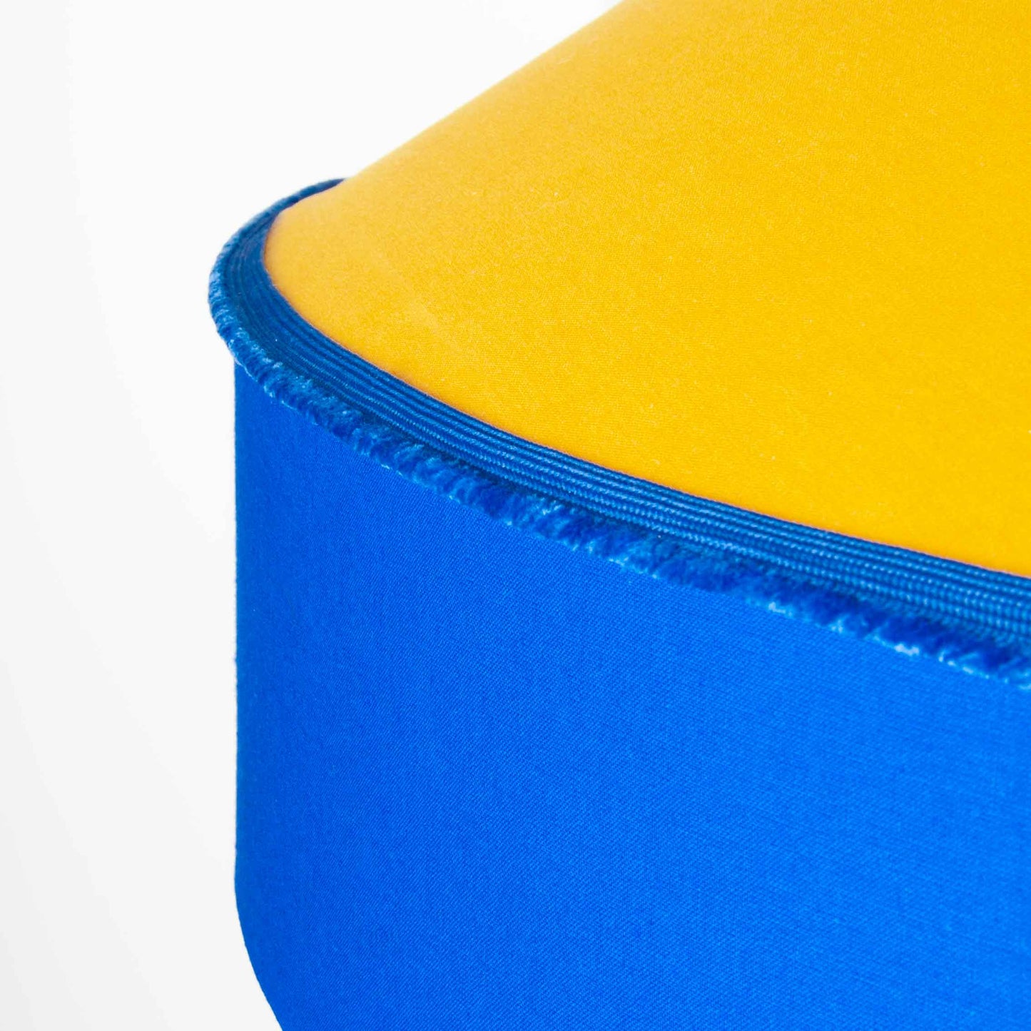Lampenschirm-Stoff-Blau-Gelb-Afrohemian – Großer Trichterlampenschirm