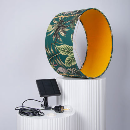 Outdoor Lampenschirm Gartenbeleuchtung Solarleuchte – Affenmotiv, Innenstoff gelb