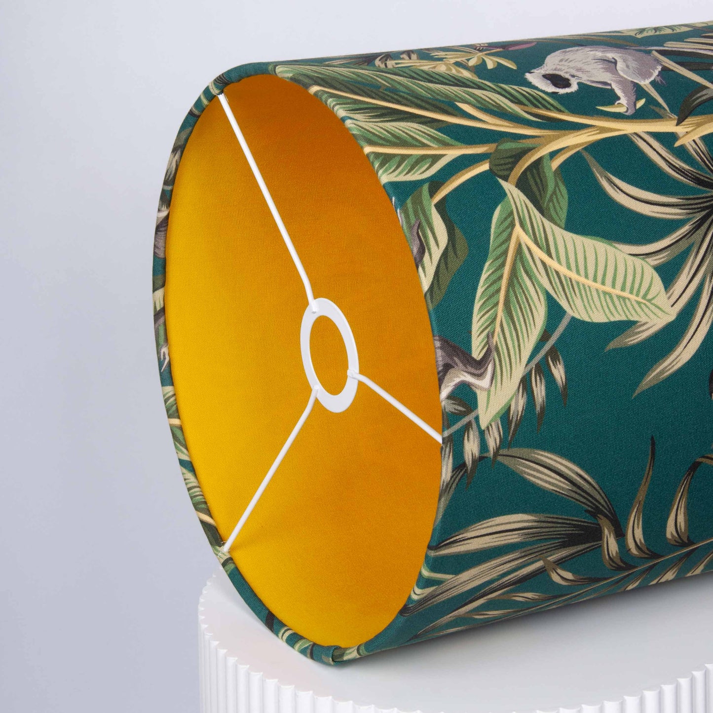 Outdoor Lampenschirm Gartenbeleuchtung Solarleuchte – Affenmotiv, Innenstoff gelb