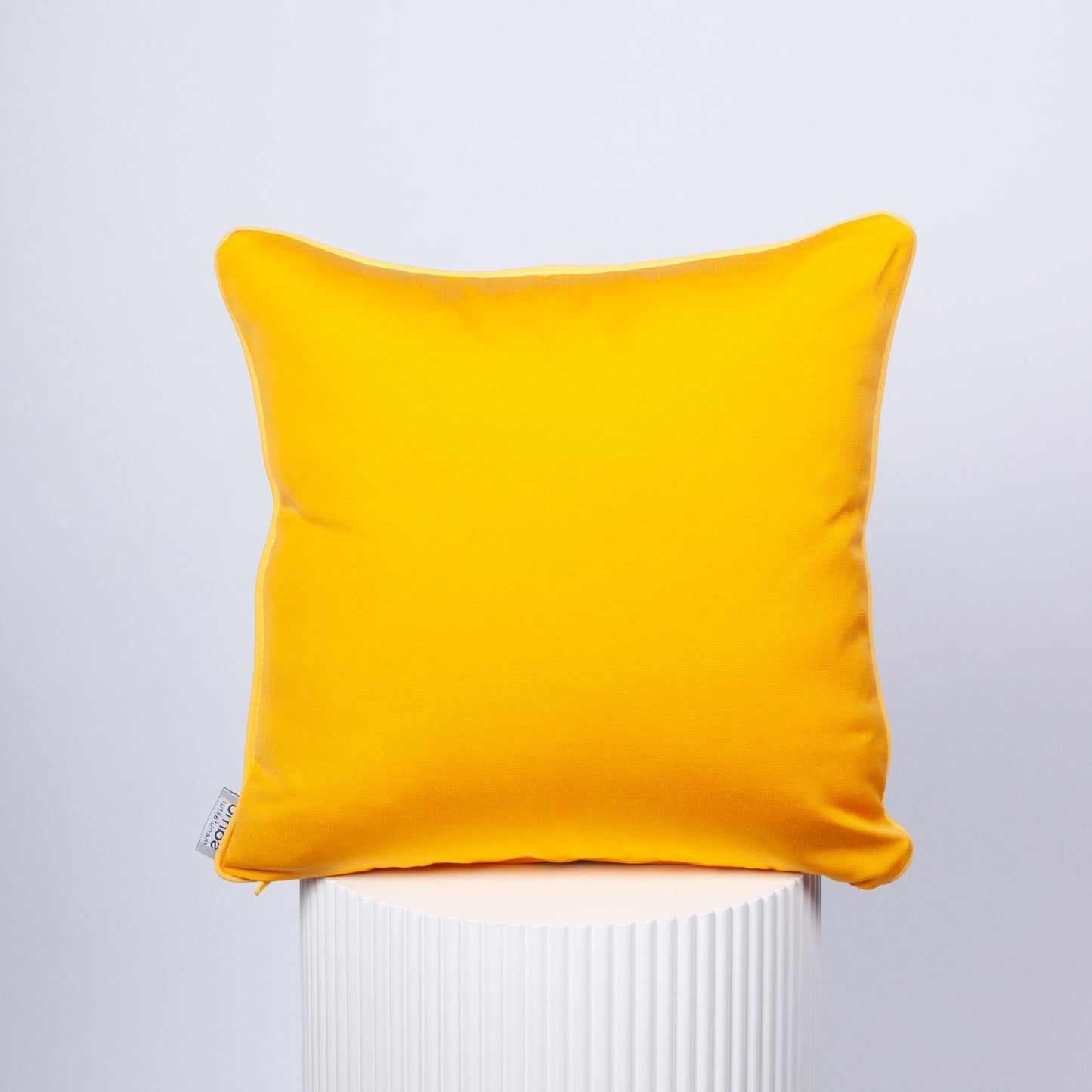 Outdoor Dekokissen 40 x 40 cm Affen, Rückseite gelb