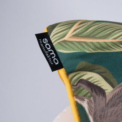 Outdoor Dekokissen 40 x 40 cm Affen, Rückseite gelb