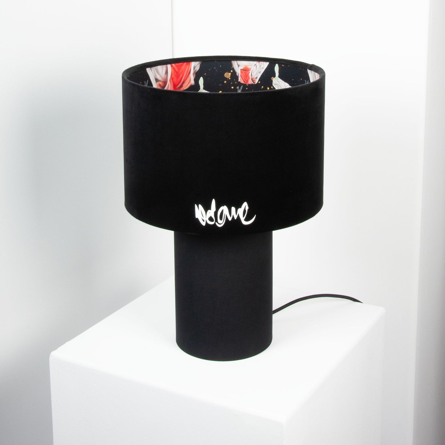 Table Lamp Velvet Black Volane Edition