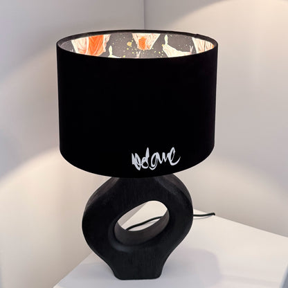 Lampenschirm Samt Schwarz – Volane Art Edition