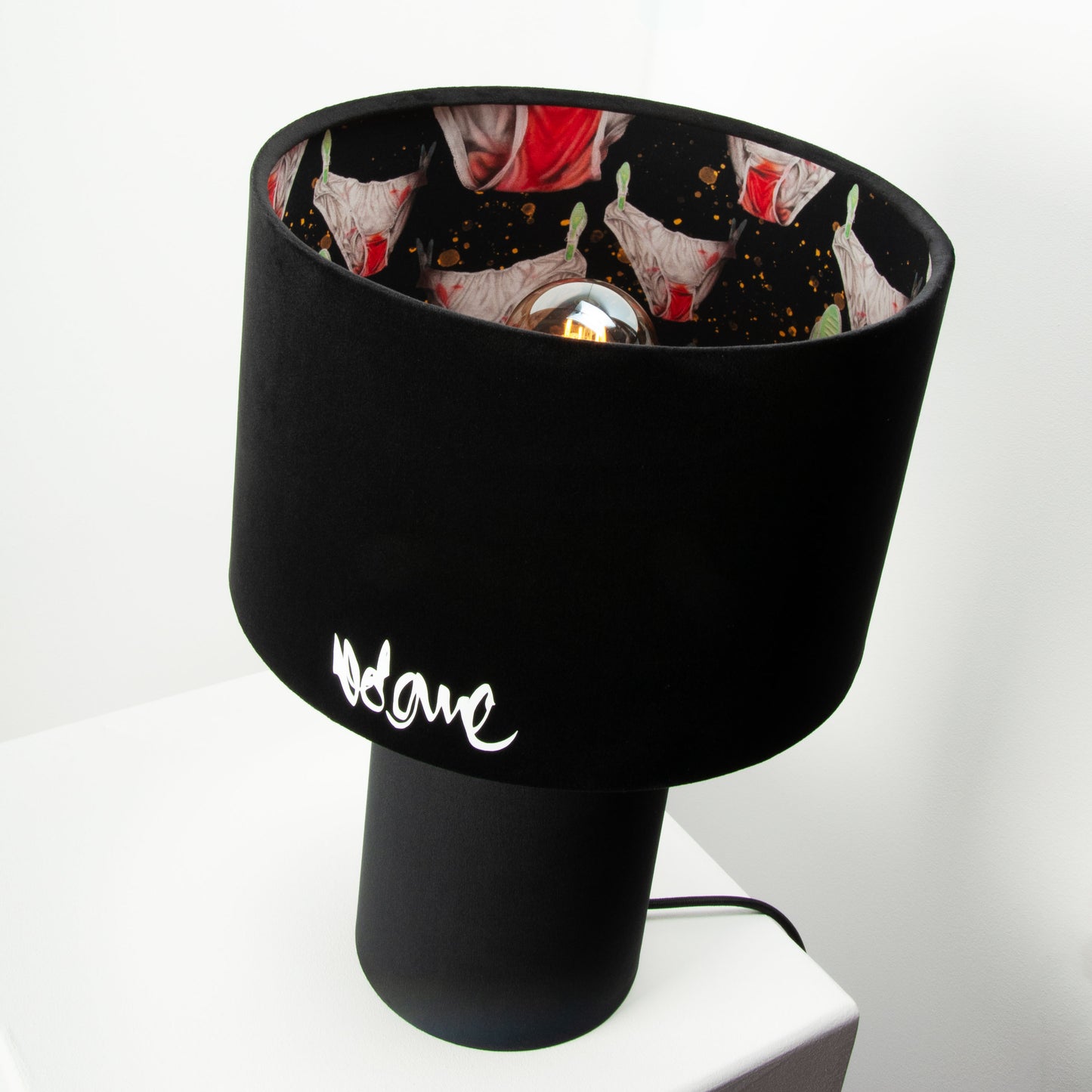 Table Lamp Velvet Black Volane Edition