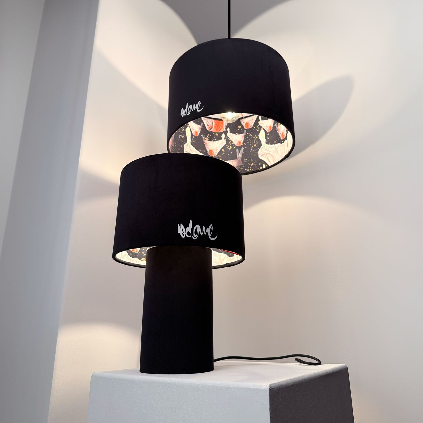 Table Lamp Velvet Black Volane Edition