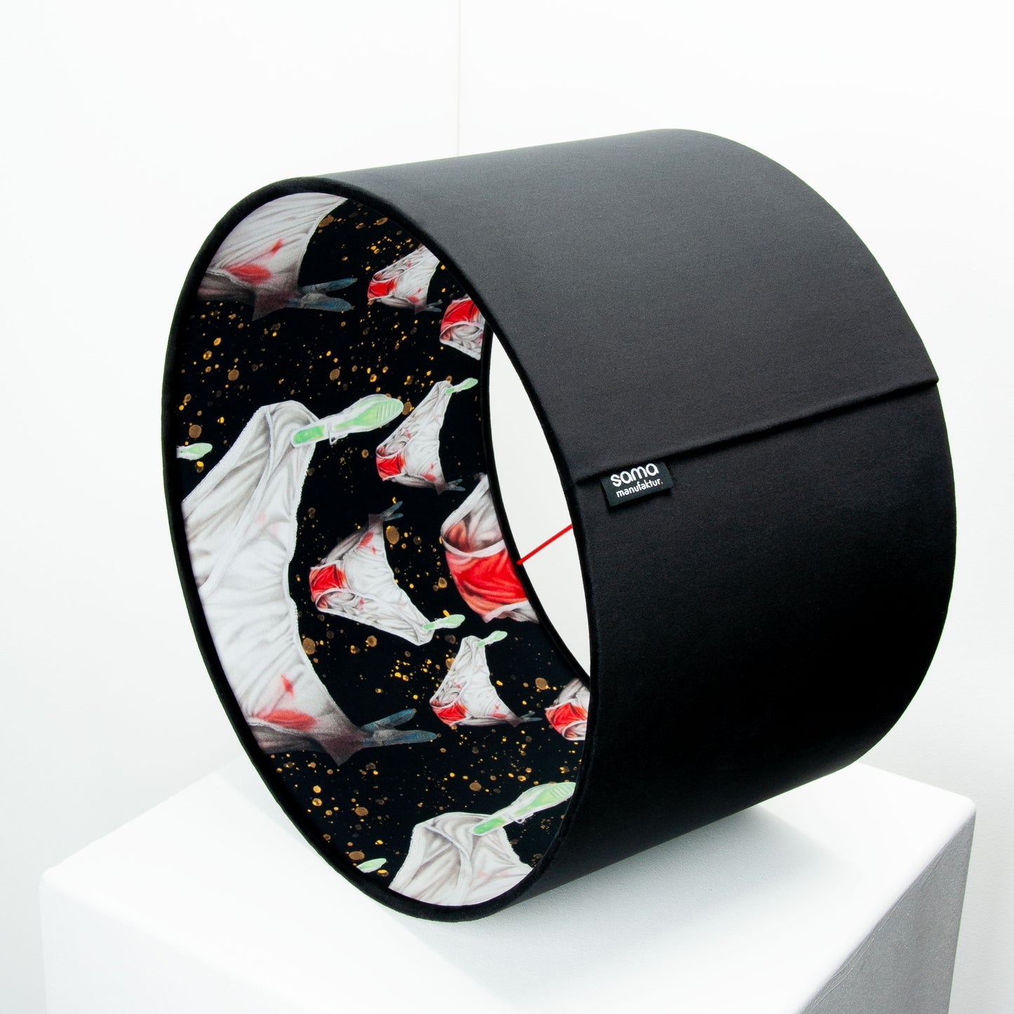 Lampenschirm Samt Schwarz – Volane Art Edition