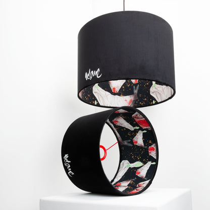 Lampenschirm Samt Schwarz – Volane Art Edition