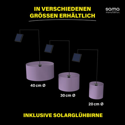 Outdoor Lampenschirm Gartenbeleuchtung Solarleuchte – Dunkelblau, Mohnblumen