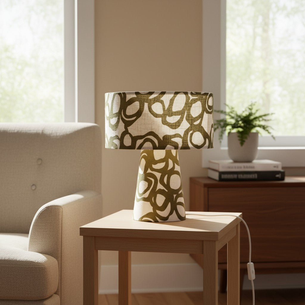 Tischleuchte „Organic Olive“ – Ruhiges Design mit modernem Kunstcharakter