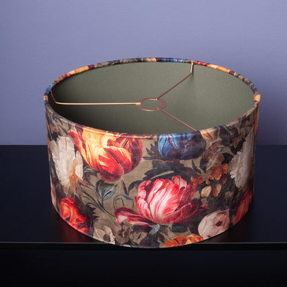 Lampenschirm Blumenmuster – Opulenter Stofflampenschirm – Barock & Vintage-Flair für dein Zuhause