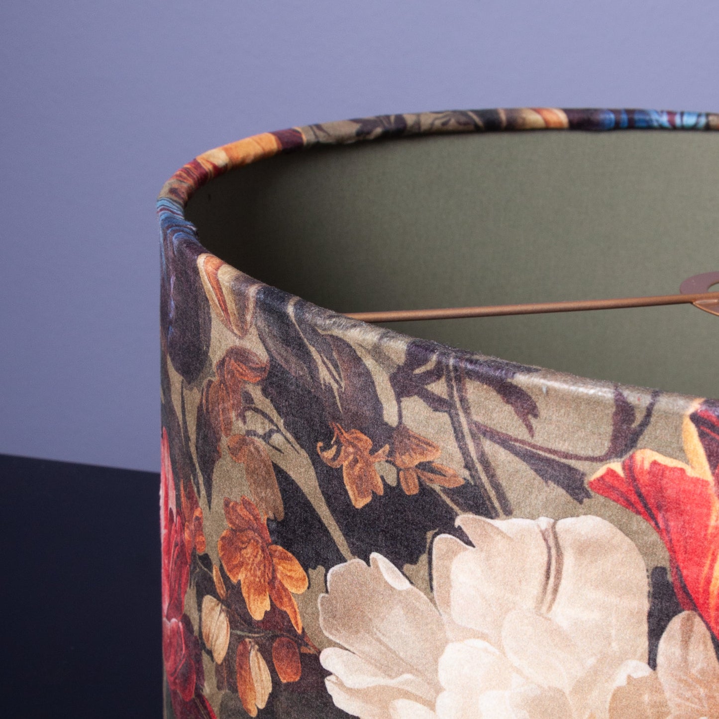 Lampenschirm Blumenmuster – Opulenter Stofflampenschirm – Barock & Vintage-Flair für dein Zuhause