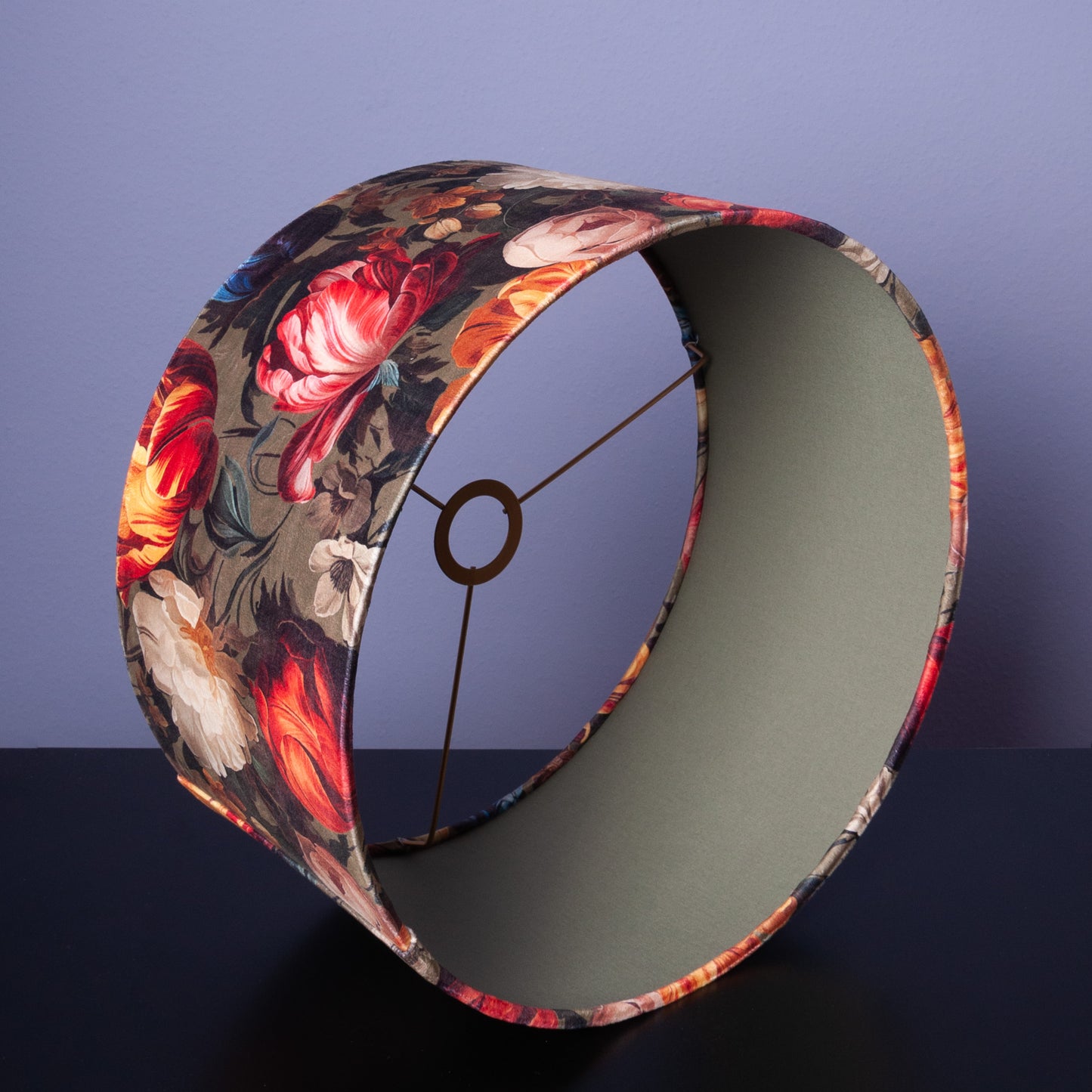 Lampenschirm Blumenmuster – Opulenter Stofflampenschirm – Barock & Vintage-Flair für dein Zuhause