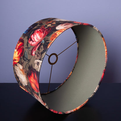 Lampenschirm Blumenmuster – Opulenter Stofflampenschirm – Barock & Vintage-Flair für dein Zuhause