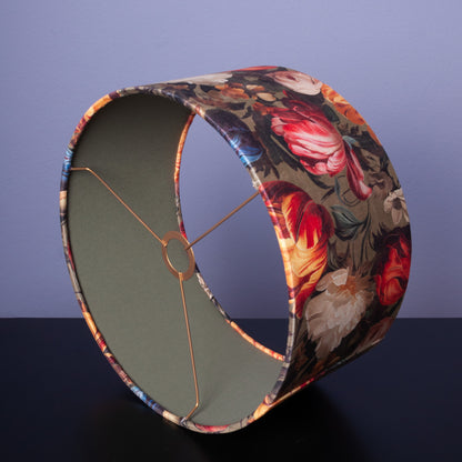 Lampenschirm Blumenmuster – Opulenter Stofflampenschirm – Barock & Vintage-Flair für dein Zuhause