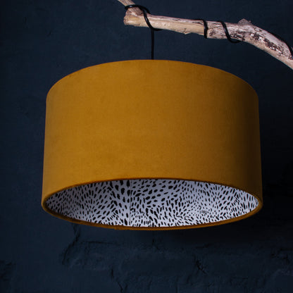 Lampenschirm Karamell mit Animal-Print – Moderner Stofflampenschirm – Safari & Boho Stil für dein Zuhause