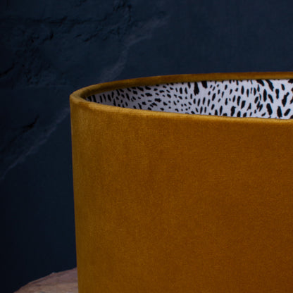 Lampenschirm Karamell mit Animal-Print – Moderner Stofflampenschirm – Safari & Boho Stil für dein Zuhause